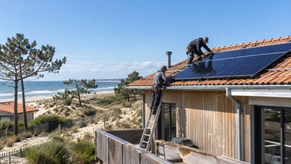 L'installation de panneaux solaires en bord de mer à Soustons